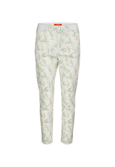 ANGELS Slim-fit-Jeans Jeans OSFA Crop mit Palmen-Print mit Label-Applikationen