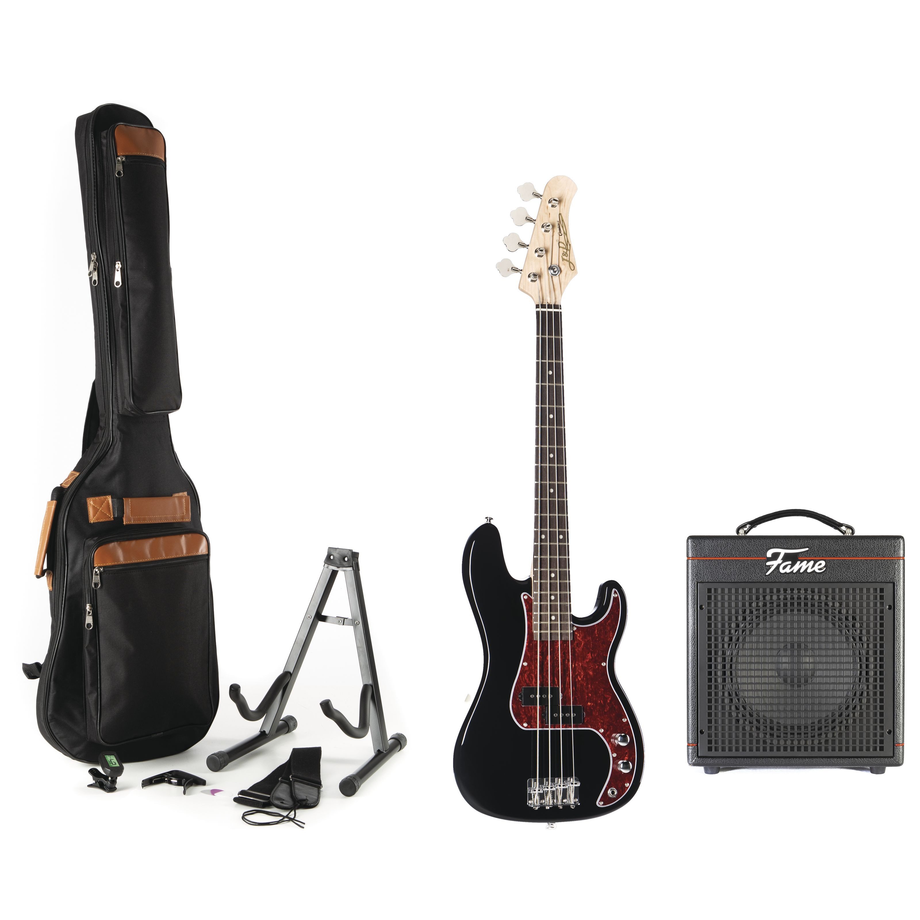 J & D E-Bass, E-Bässe, Bass-Sets, PB Mini Black + Gaia - Pack basse électrique-Set