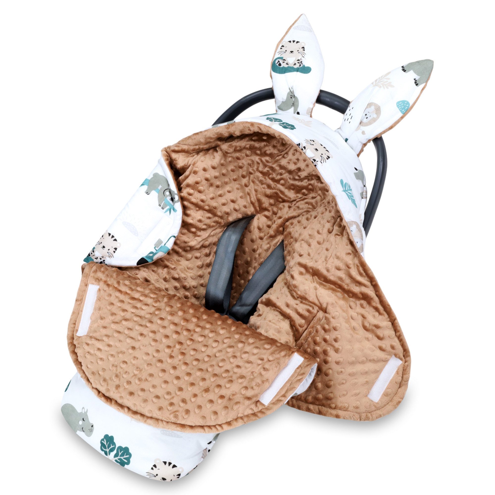 Einschlagdecke Minky babyschale kinderwagen - 80x87 cm babydecke für Kinderautositz, Totsy Baby