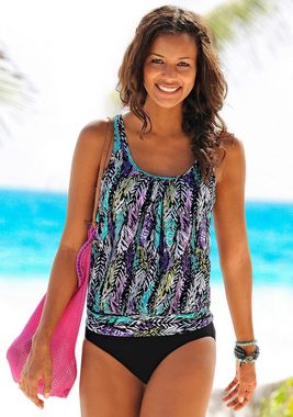 LASCANA Oversize-Tankini in schönem Federprint