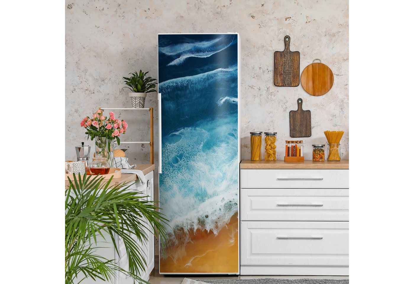 Thumbnail - DEQORI Magnetfolie 'Meeresflüstern', Kühlschrank Magnetmatte magnetisch Magnetfolie Folie Schutz
