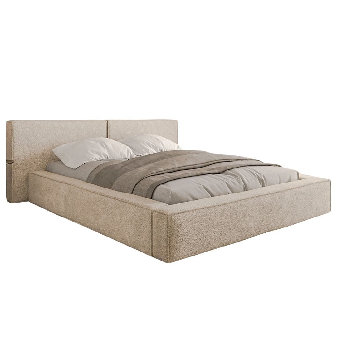 Compleo Polsterbett boucle mit Bettkasten und Lattenrost, Designerbett HEVE günstig online kaufen