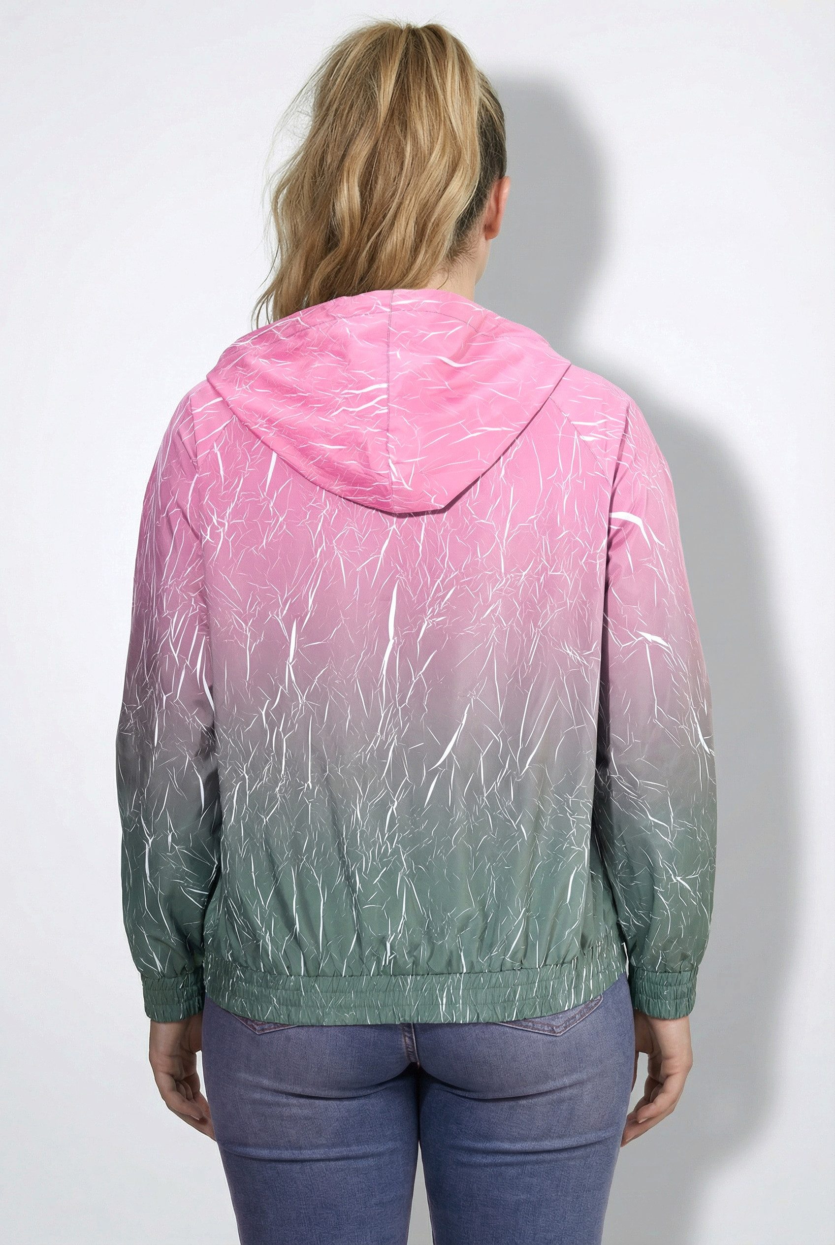 Ulla Popken Funktionsjacke Funktionsjacke Farbverlauf Kapuze wasserabweisend