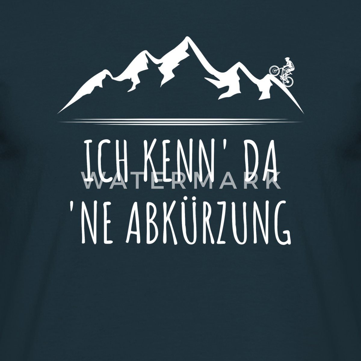 Spreadshirt T-Shirt Ich Kenn Da Ne Abkürzung Mountainbike Spruch MTB Männer T-Shirt (1-tlg)