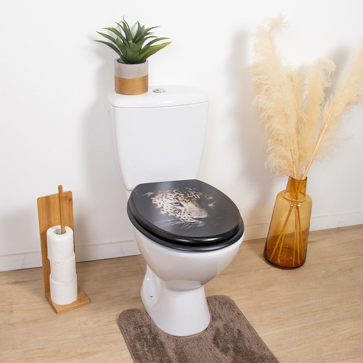 LikeKa WC-Sitz Toilettensitz mit MDF-Holzkern Toilettendeckel WC Deckel Klo günstig online kaufen