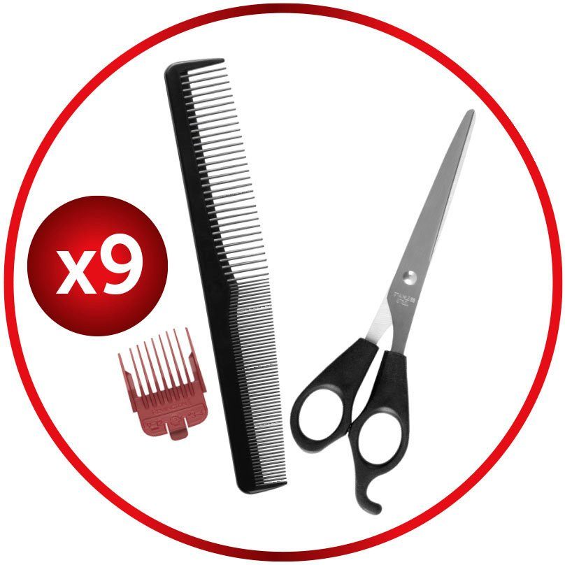 Aufbewahrungstasche Barber-Fading-Technik, HC550, Remington Pro & Kamm Easy in mit Schere Haarschneider inkl. Fade