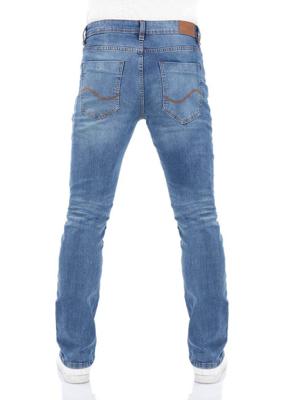 Hose (M236) Denim RIVFalko mit Cut Middle Herren Boot Fit Denim Bootcut-Jeans Jeanshose riverso Blue Stretch
