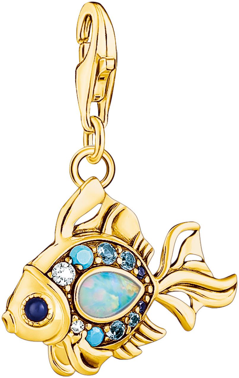 AHANDMAKER Fisch Keramik Charms - 30 Bunte Porzellan-Anhänger Für DIY Schmuck