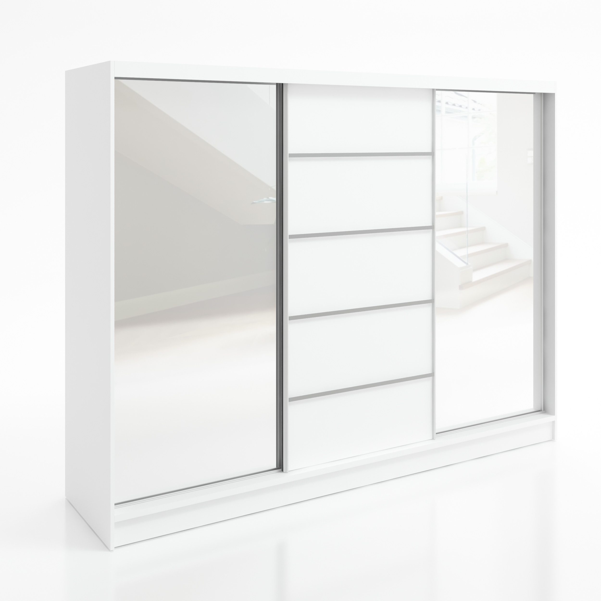 A&J MöbelLand GmbH Schiebetürenschrank TOP Moderner 3-türiger Kleiderschrank mit Spiegel (TOP ANGEBOT! Geräumiger Schrank mit einer Breite von 200 cm ideal zur Aufbewahrung von Kleidung und Accessoires. Wählen Sie das ideale Modell für Ihr Schlafzimmer!,