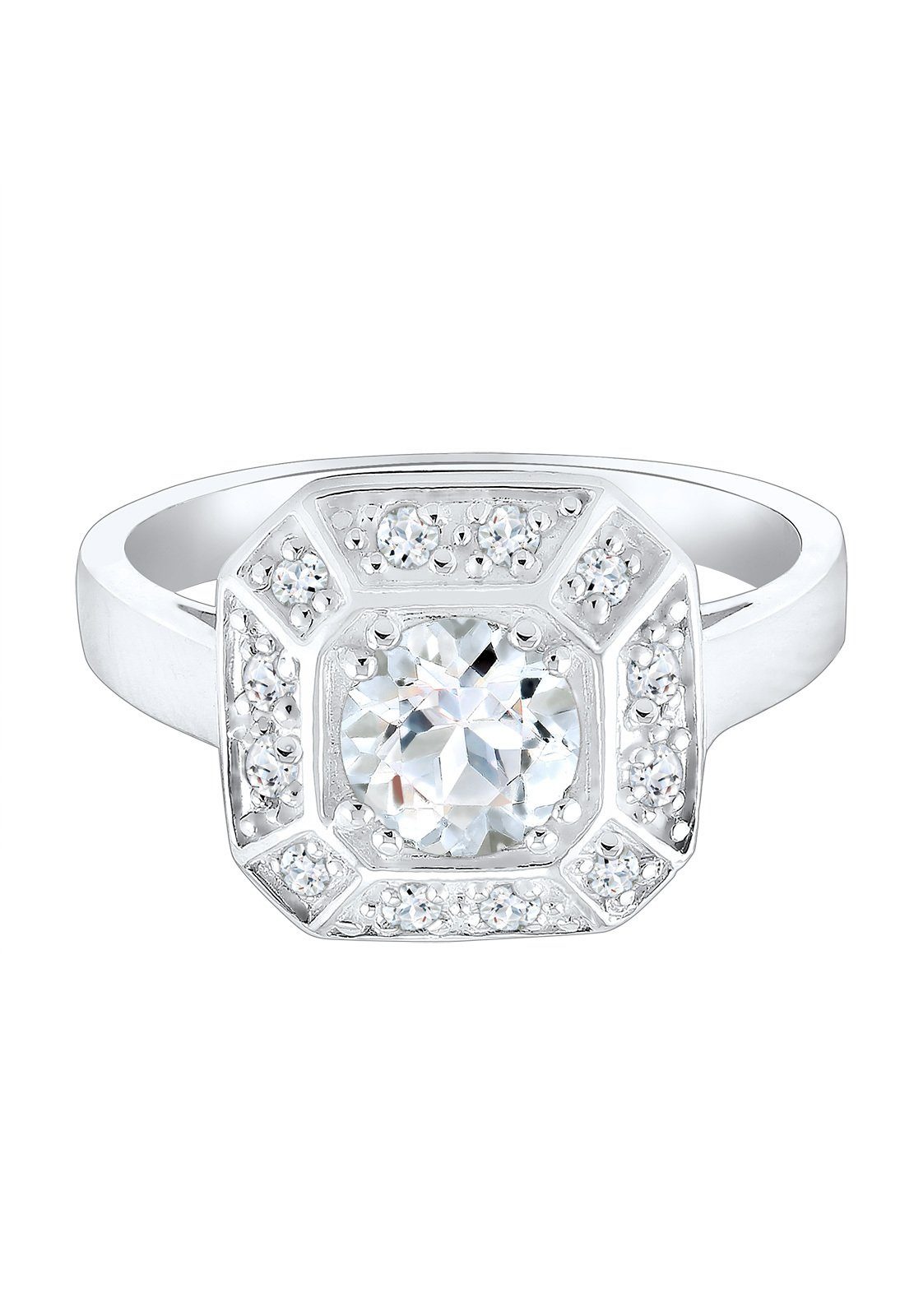 Elli Premium Verlobungsring Verlobungsring Glamour Funkelnd Topas 925 Silber
