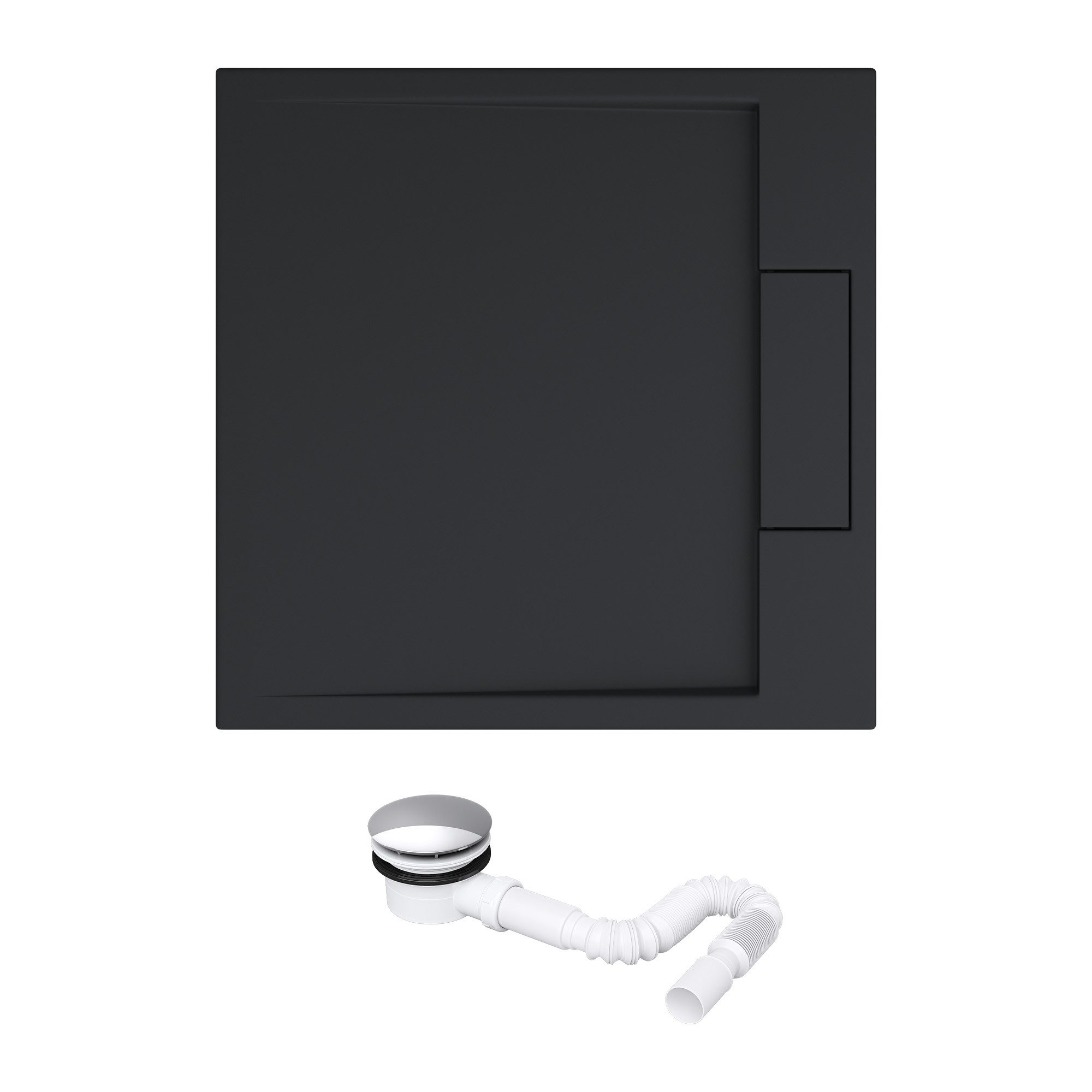 Mai & Mai Duschwanne Mineralguss Duschtasse Weiß Schwarz Höhe:4cm G04, Quad günstig online kaufen