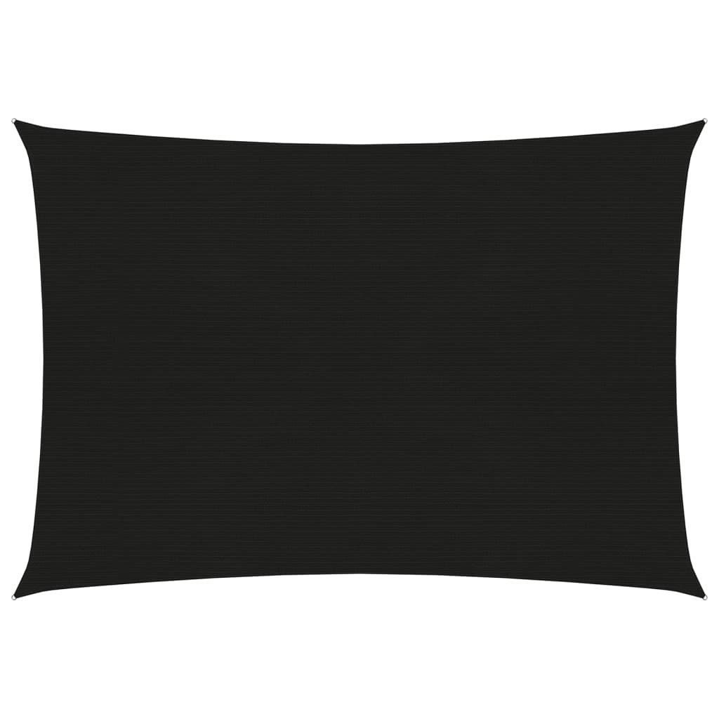 Sonnensegel Sonnensegel 160 g m² Schwarz 2,5x3,5 m HDPE Beschattung Rechteck
