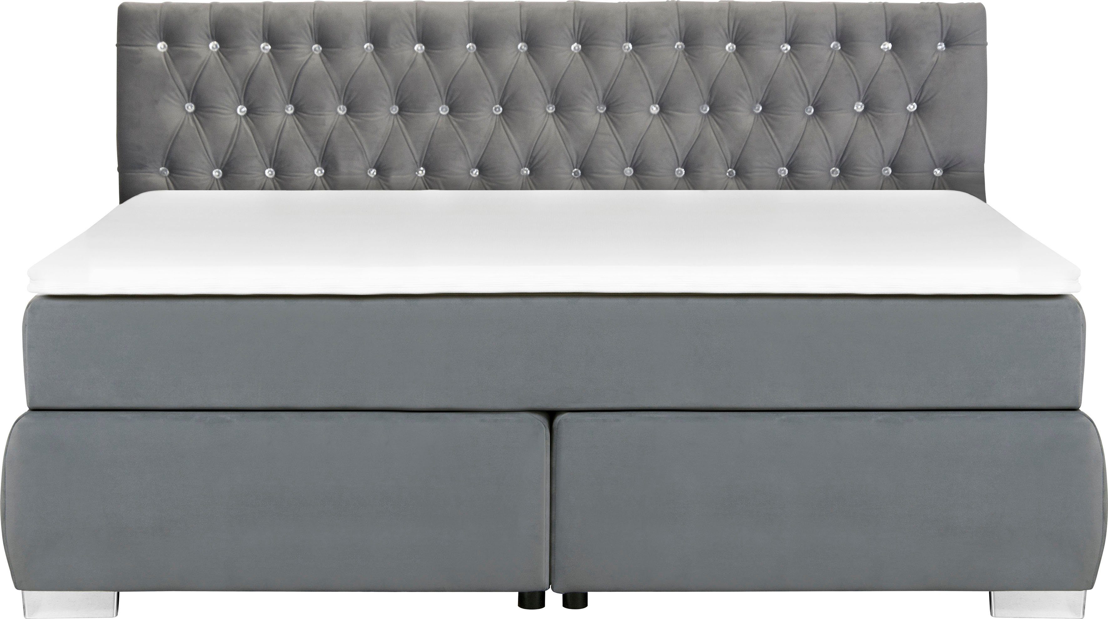 Leonique Boxspringbett Rumba, Taschenfederkern-Matratze in Härtegrad günstig online kaufen