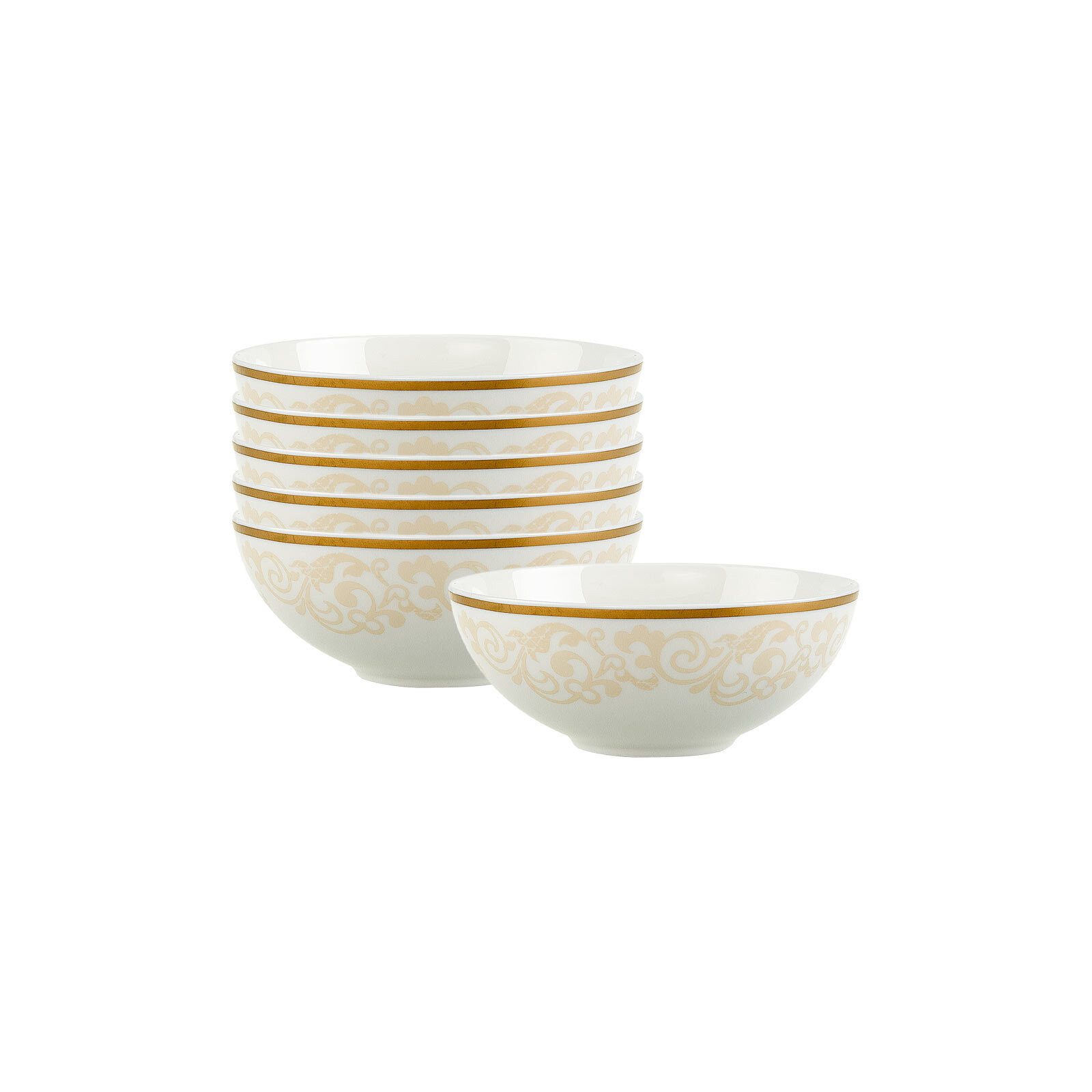 Villeroy & Boch Schale Ivoire Dessertschalen ø 13 cm 6er Set, Porzellan, (6 Schalen, 6-tlg)