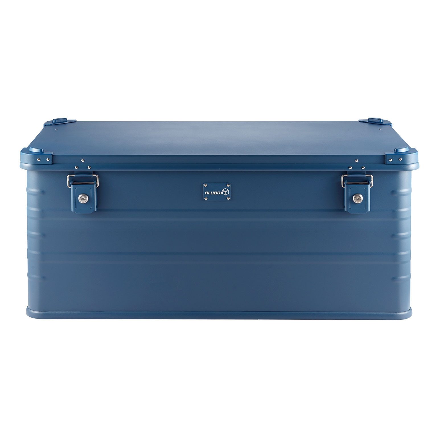 ALUBOX Aufbewahrungsbox leichte Alukiste 141 Liter (90 x 50 x 40), umlaufende Gummidichtung - kratzfest pulverbeschichtet