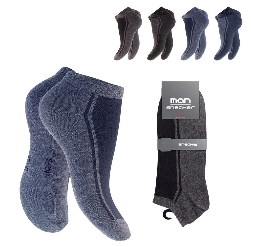 cwonlineshop Sneakersocken Damen Herren Sport Freizeit Socken 4er Pack (A41054) (8-Paar)