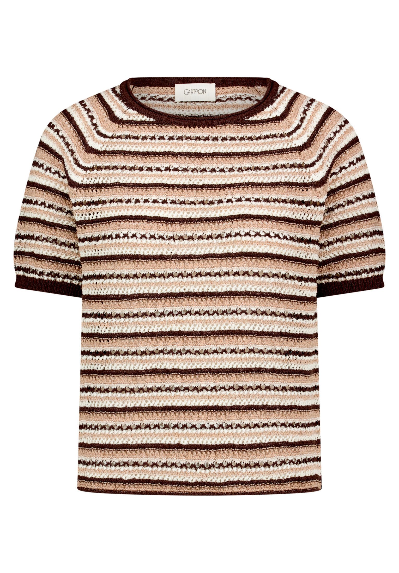 Cartoon Kurzarmshirt Damen mit Rundhalsausschnitt (1-tlg)