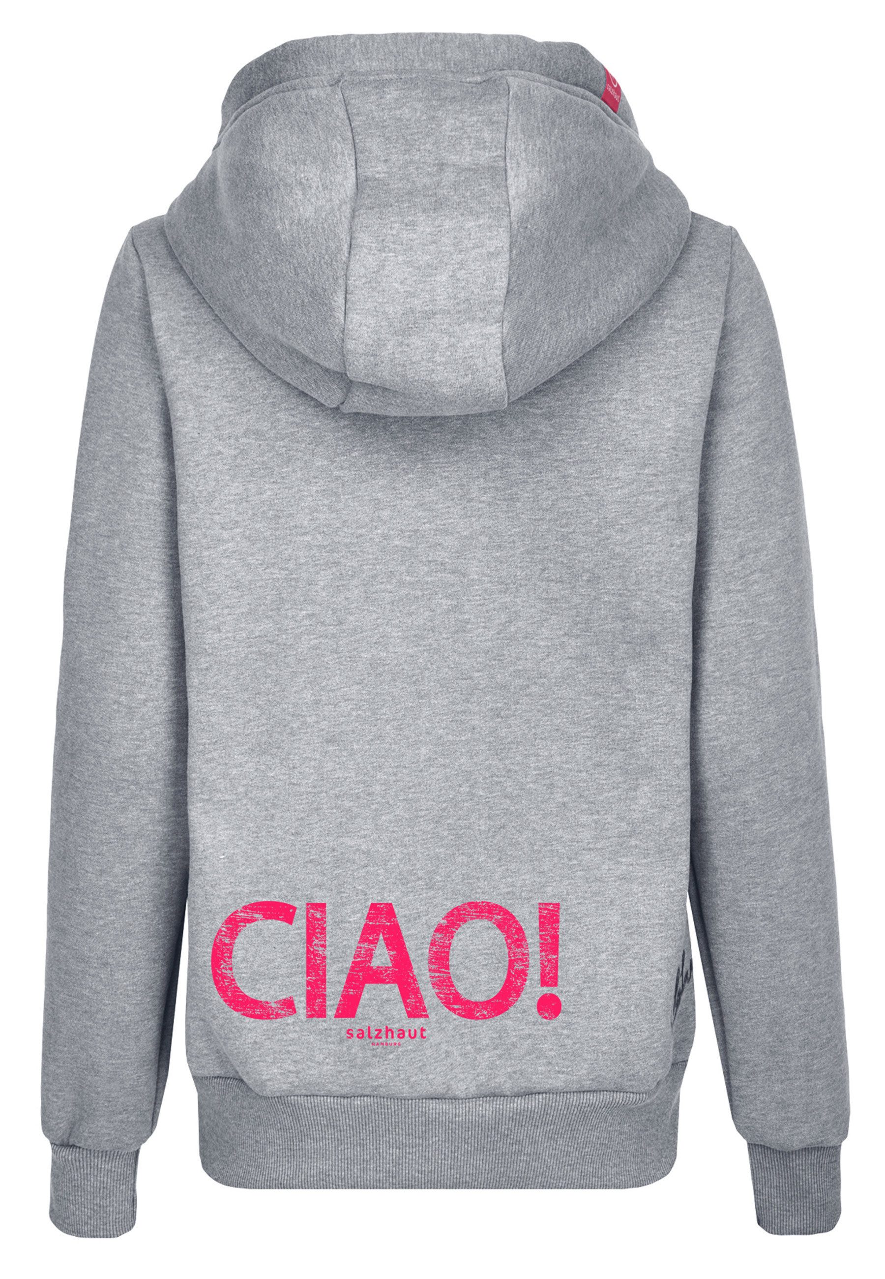 salzhaut Sweatjacke SÖÖTE - CIAO Damen Tailliert weiche, bequeme Sweatjacke, Hoodiejacke, Indoorjacke zum Verlieben!