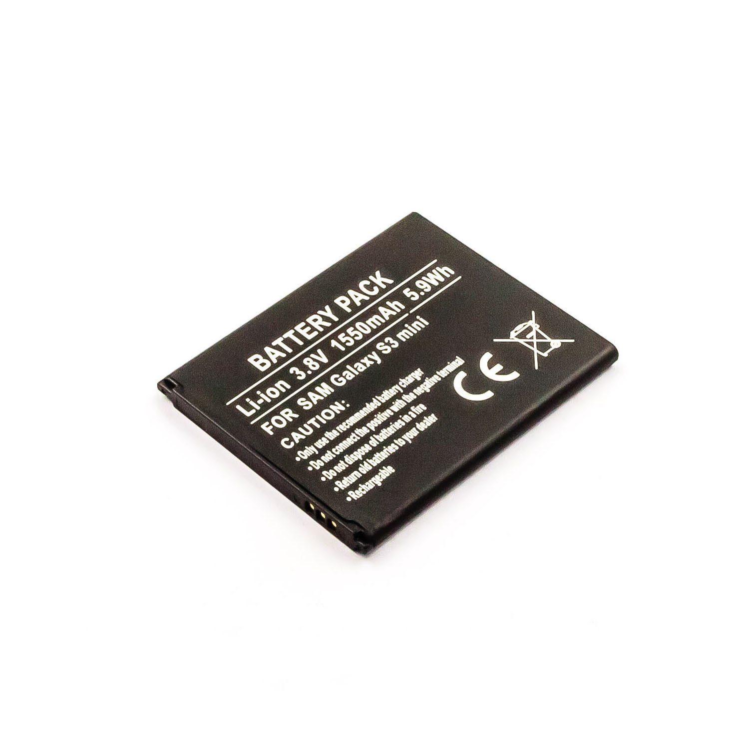 MobiloTec Akku kompatibel mit Samsung Galaxy S3 Mini Akku Akku 1450 mAh (1 St) schwarz