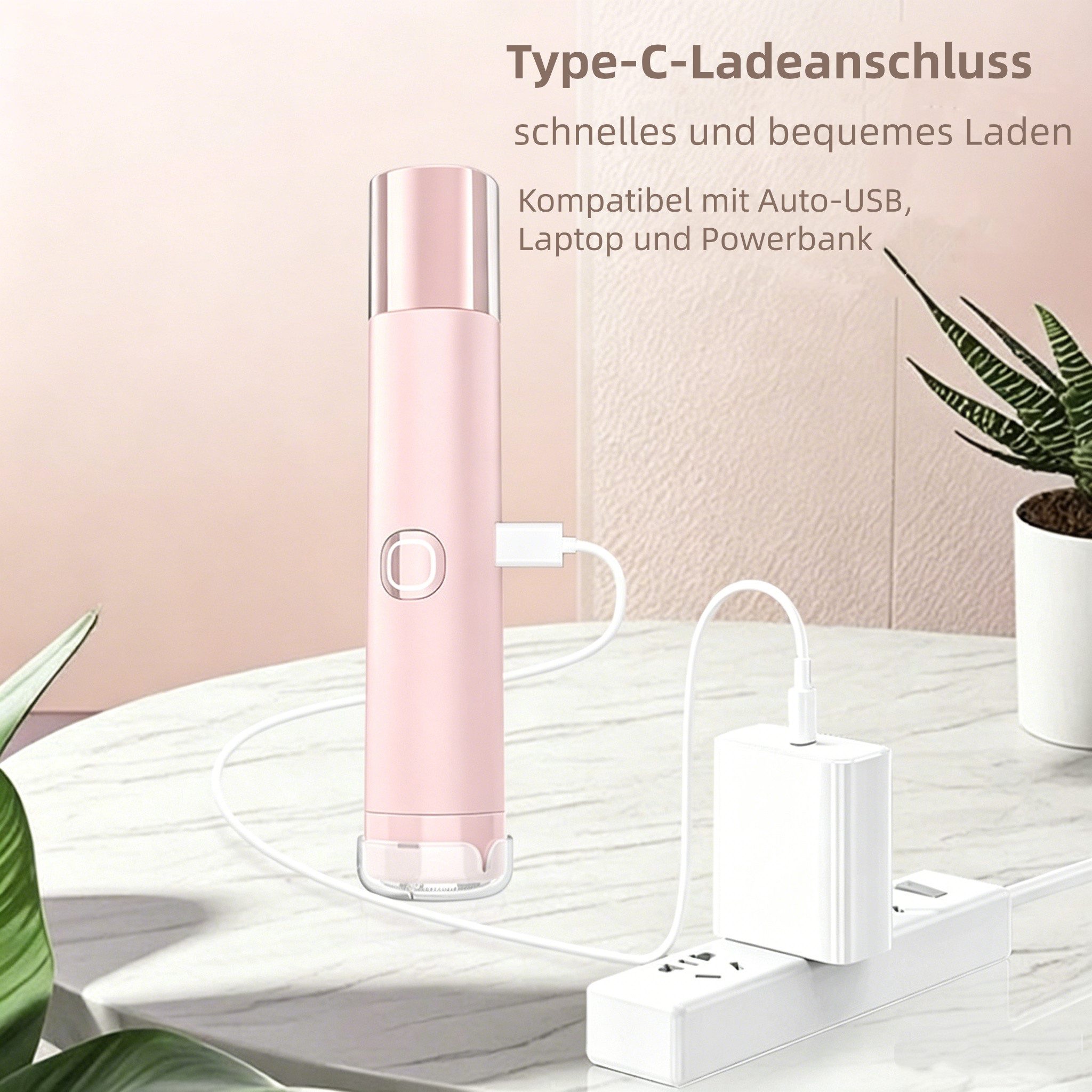 inschimmer Gesichtsepilierer 2-in-1 USB Augenbrauenrasierer Gesichtshaarentferner Epilierer Damen – Bild 5 von 5