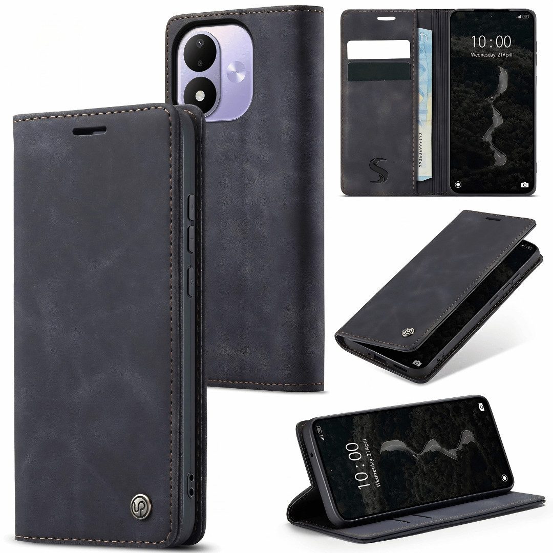 SmartUP Smartphone-Hülle für Xiaomi Redmi Note 17 5G Klapphülle Fliphülle Tasche Case Cover 6,99, integrierte Standfunktion, Kartenfächer