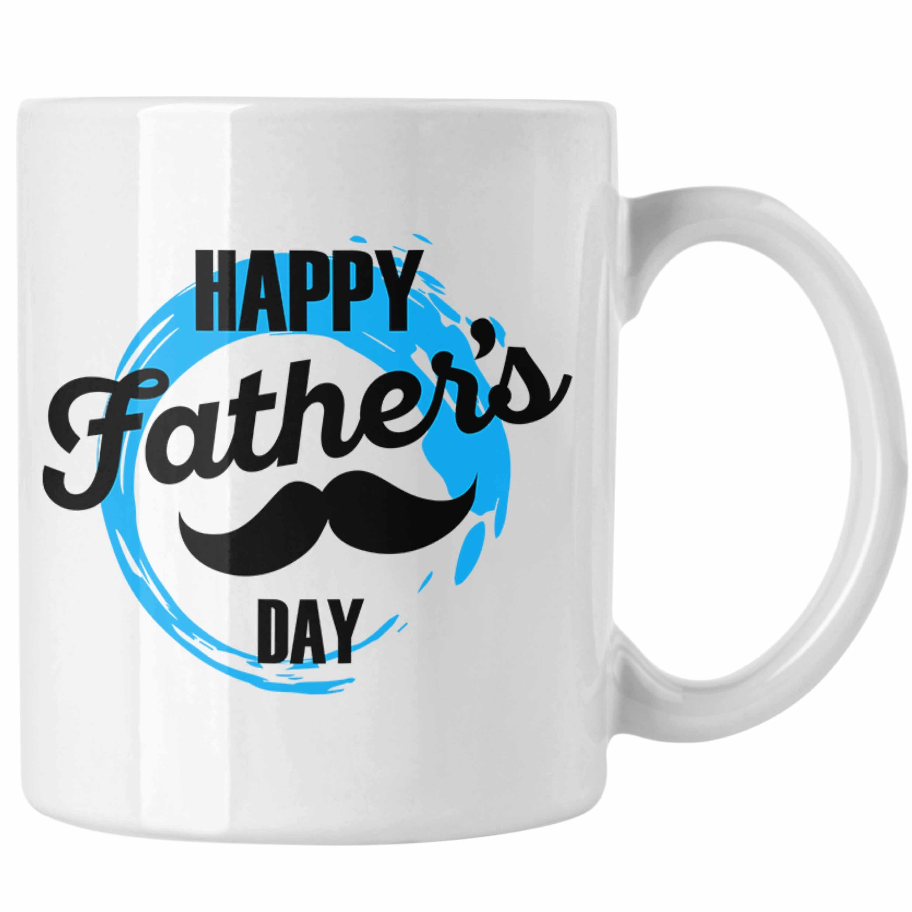Trendation Tasse Tasse für Papa Happy Father's Day Geschenk für den Vatertag Weiss