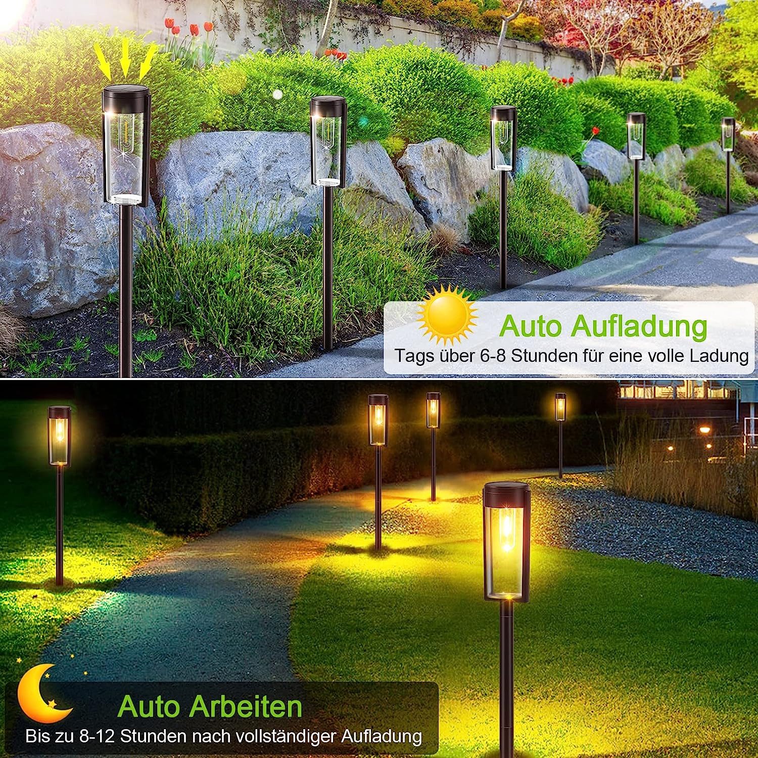 Welikera LED Stehlampe Solar-Gartenleuchte – IP65 günstig online kaufen