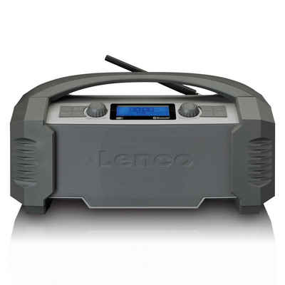 Lenco ODR-150GY Digitalradio (DAB) (DAB+,FM, 15 W, Stoß -Wasserfestes Outdoor-Radio mit Bluetooth, 15W RMS & 5000mAh Akku)