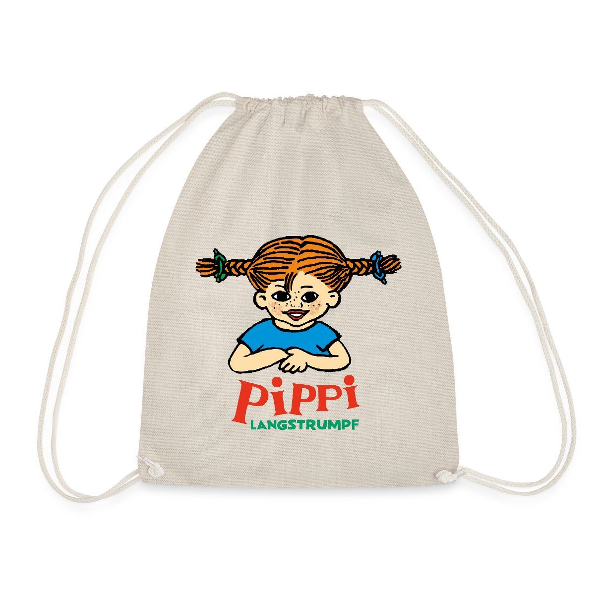 Turnbeutel Pippi Langstrumpf Logo Turnbeutel