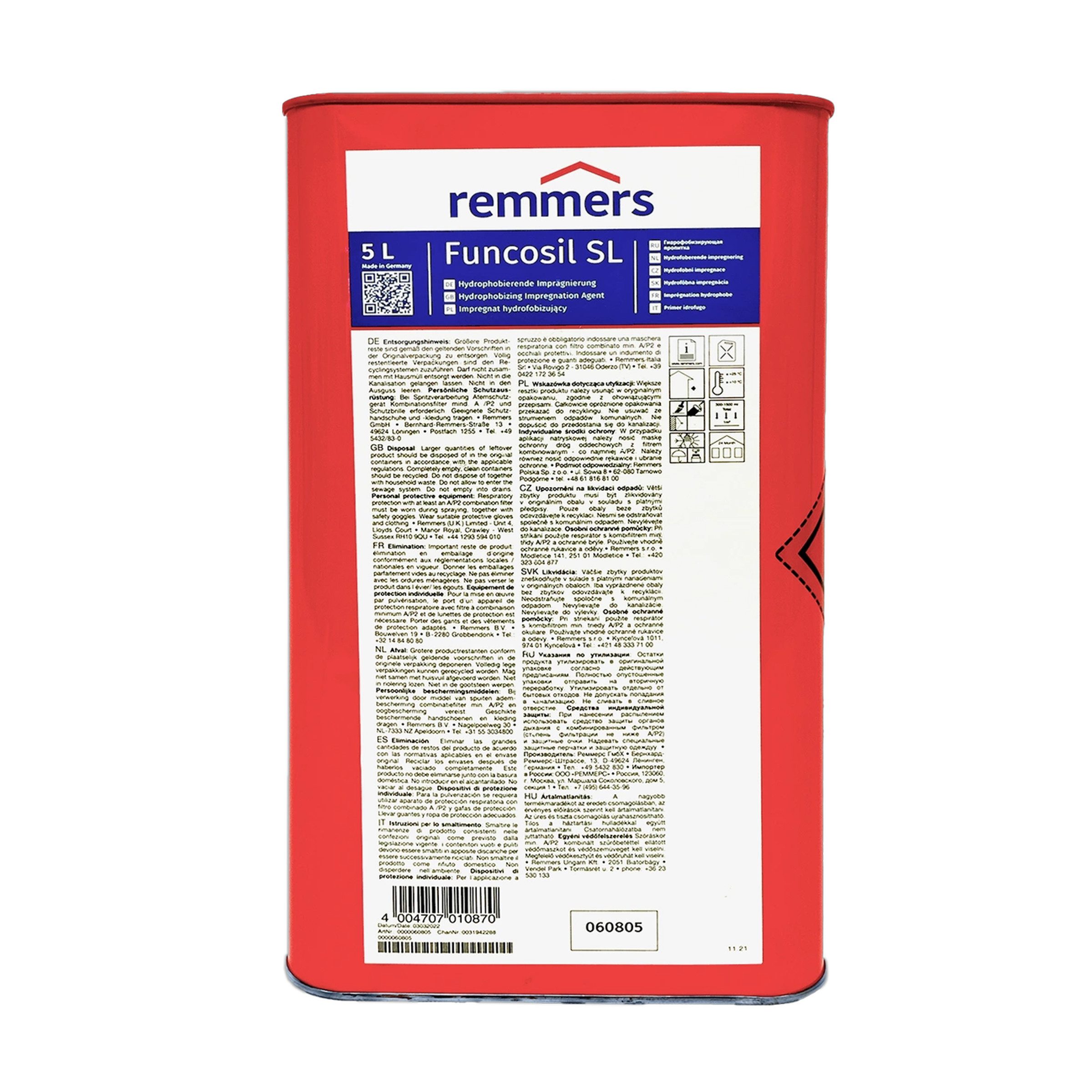 Remmers Dichtstoff Remmers Funcosil SL - 5 L farblos hydrophobe Imprägnierung UV