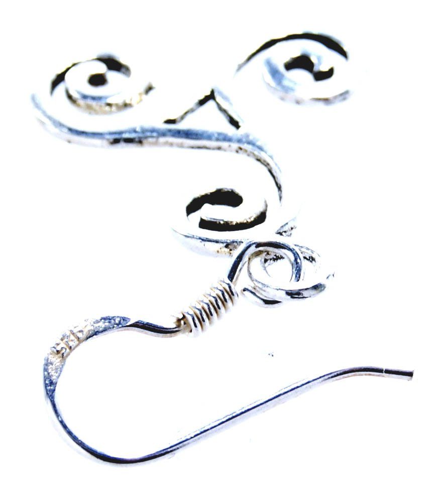 Paar 925 of Leather Silber Ohrringe Ohrhänger Triskele Sterling Paarpreis Ohrhänger Kiss