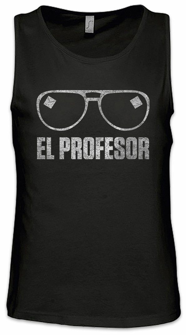 Urban Backwoods Tanktop El Prof Sunglasses Ärmelloses T-Shirt Robbery Bank Money Cash Überfall Professor Casa Heist Crime