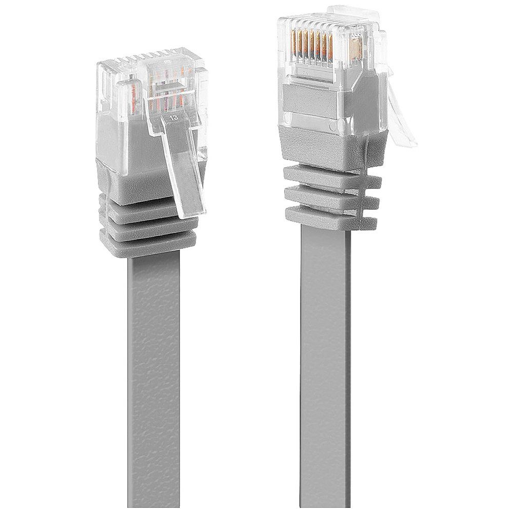 LINDY 47493 RJ45 Netzwerkkabel, Patchkabel CAT 6 U/UTP 3.00 m Grau 1 Netzkabel