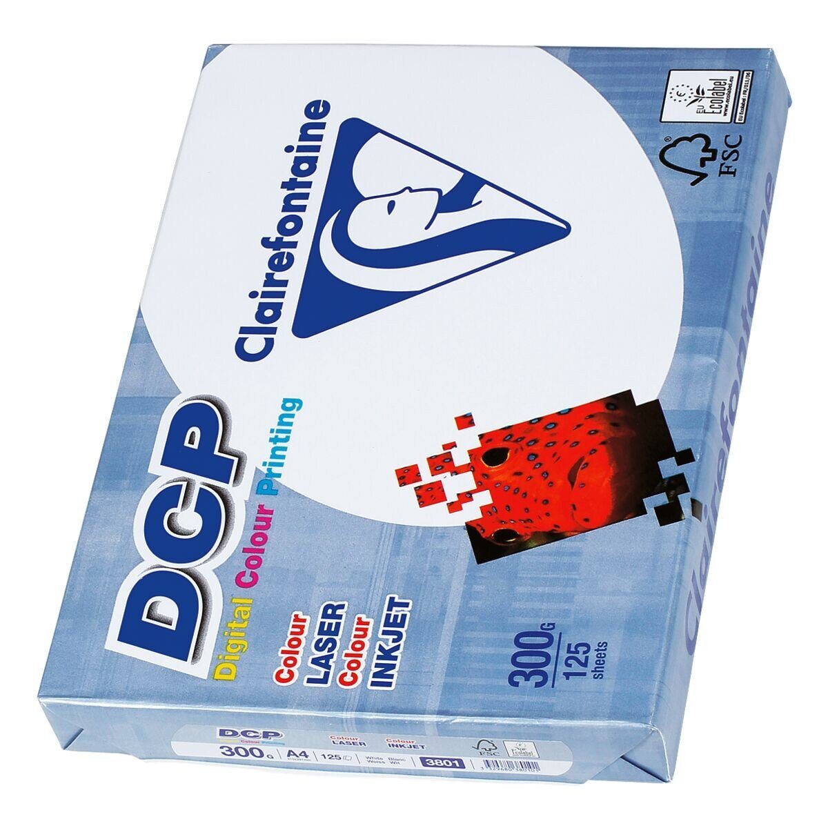CLAIREFONTAINE Farblaser-Druckerpapier DCP, Format Blatt 172 DIN g/m², 300 125 A4, CIE