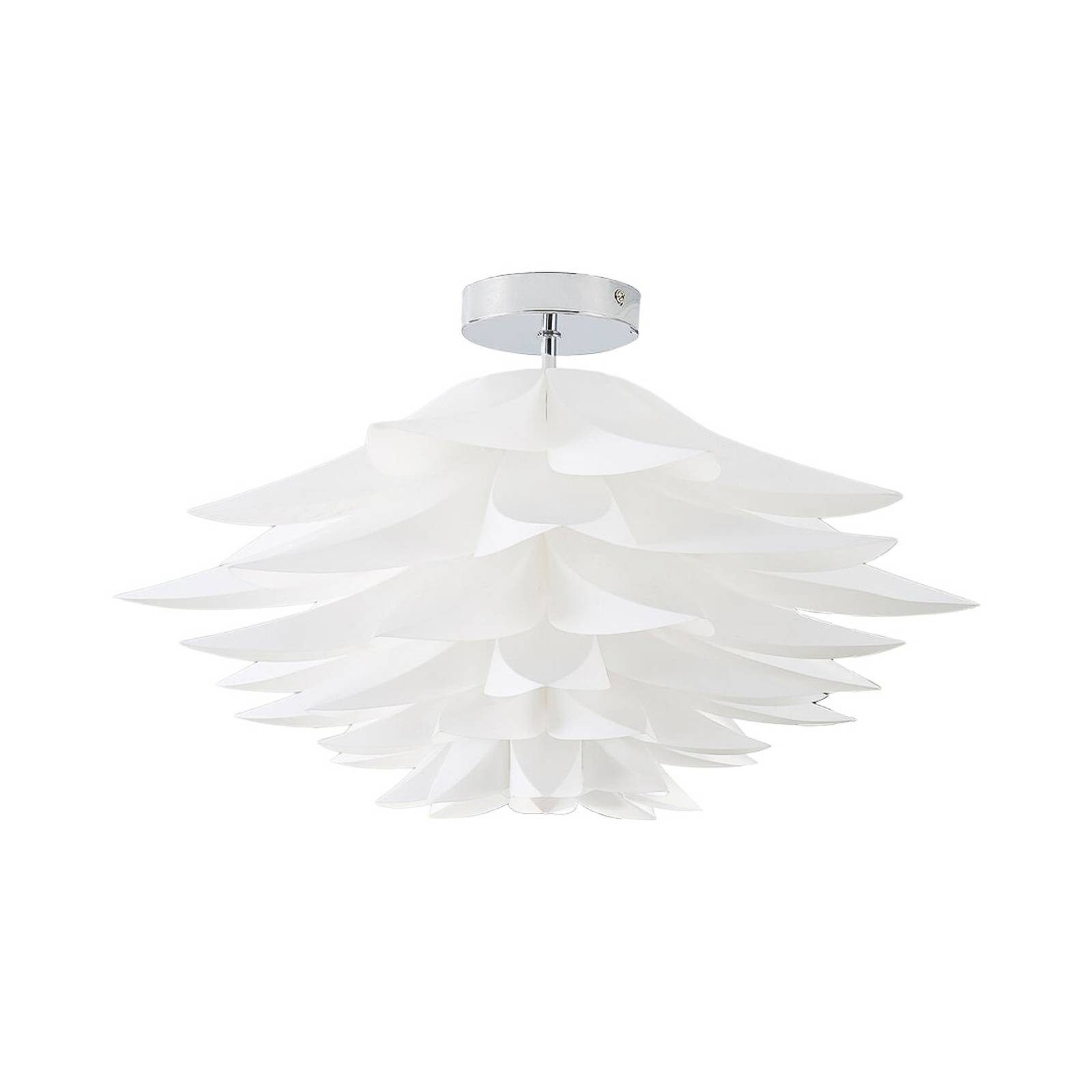 Lindby Deckenleuchte Rimon, weiß, Kunststoff, Ø 50 cm, E27 günstig online kaufen