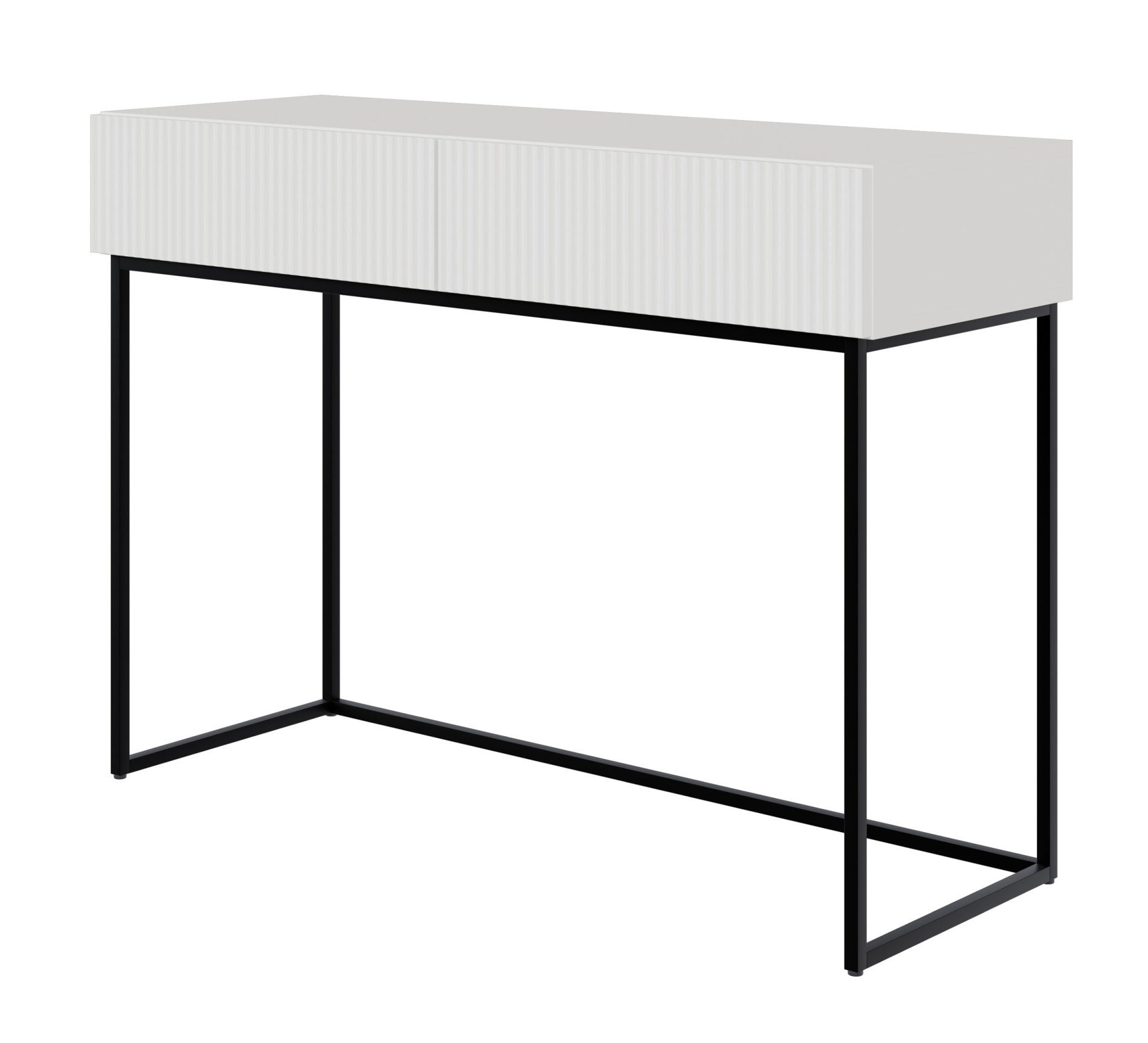 Selsey Schminktisch VELDIO, 2 Schubladen mit geriffelten Fronten, Metallges günstig online kaufen