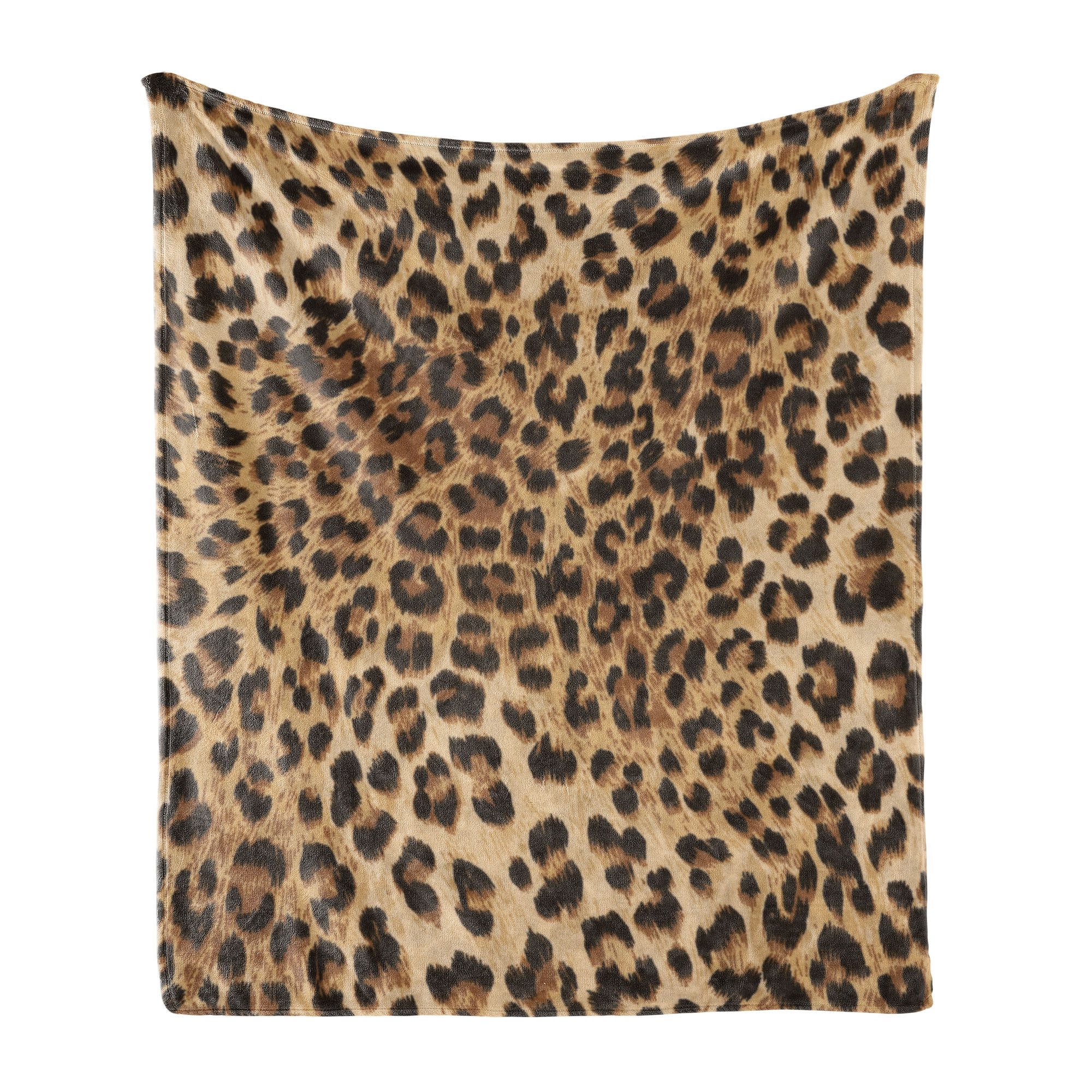 Wohndecke Gemütlicher Plüsch für den Innen- und Außenbereich, Abakuhaus, Leopard-Druck Wildtierhaut