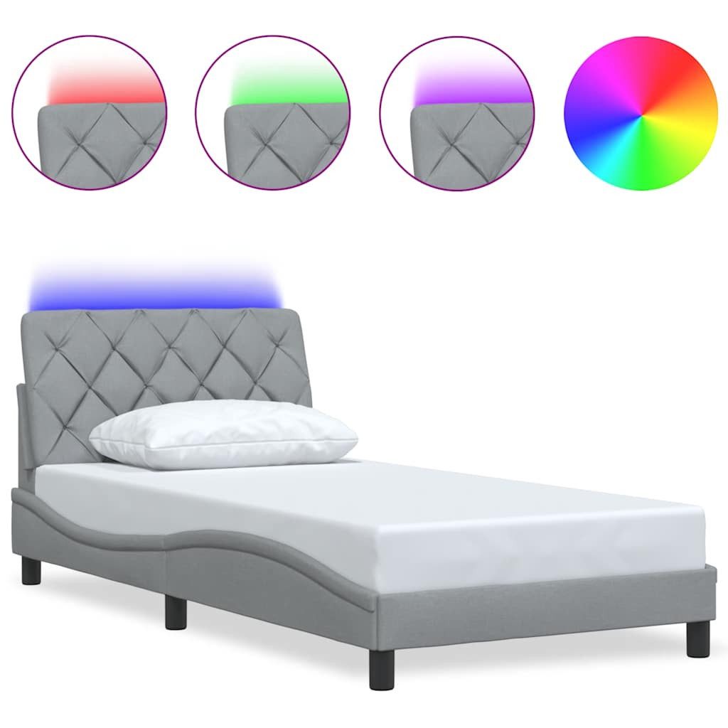 vidaXL Bett Bettgestell mit LED ohne günstig online kaufen