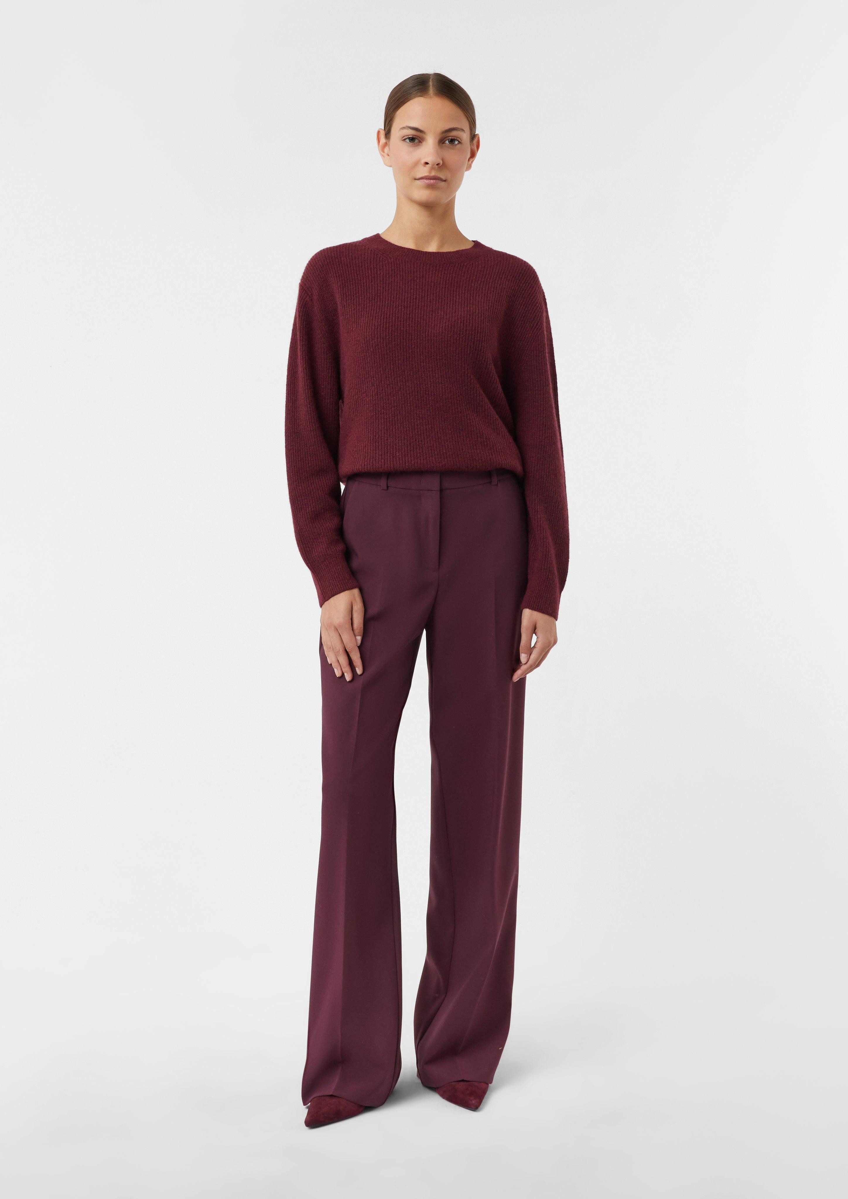 comma Stoffhose Wide-Leg-Hose aus Viskosemix günstig online kaufen