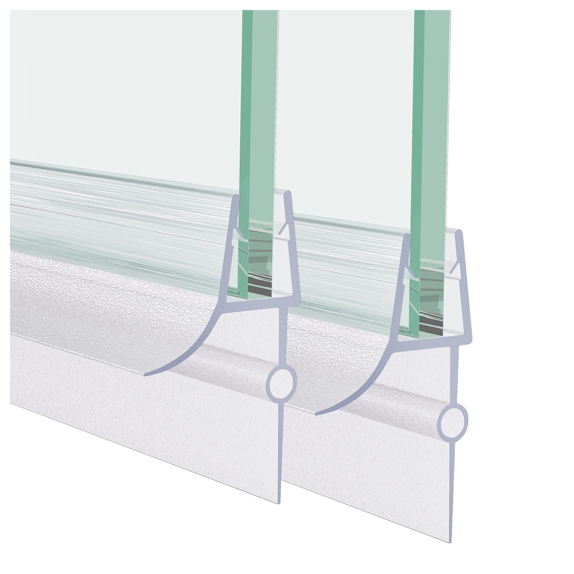 Duschdichtung 2 Stück Ersatzdichtung Wasserabweiser für 4/5/6mm Glas Duschtür