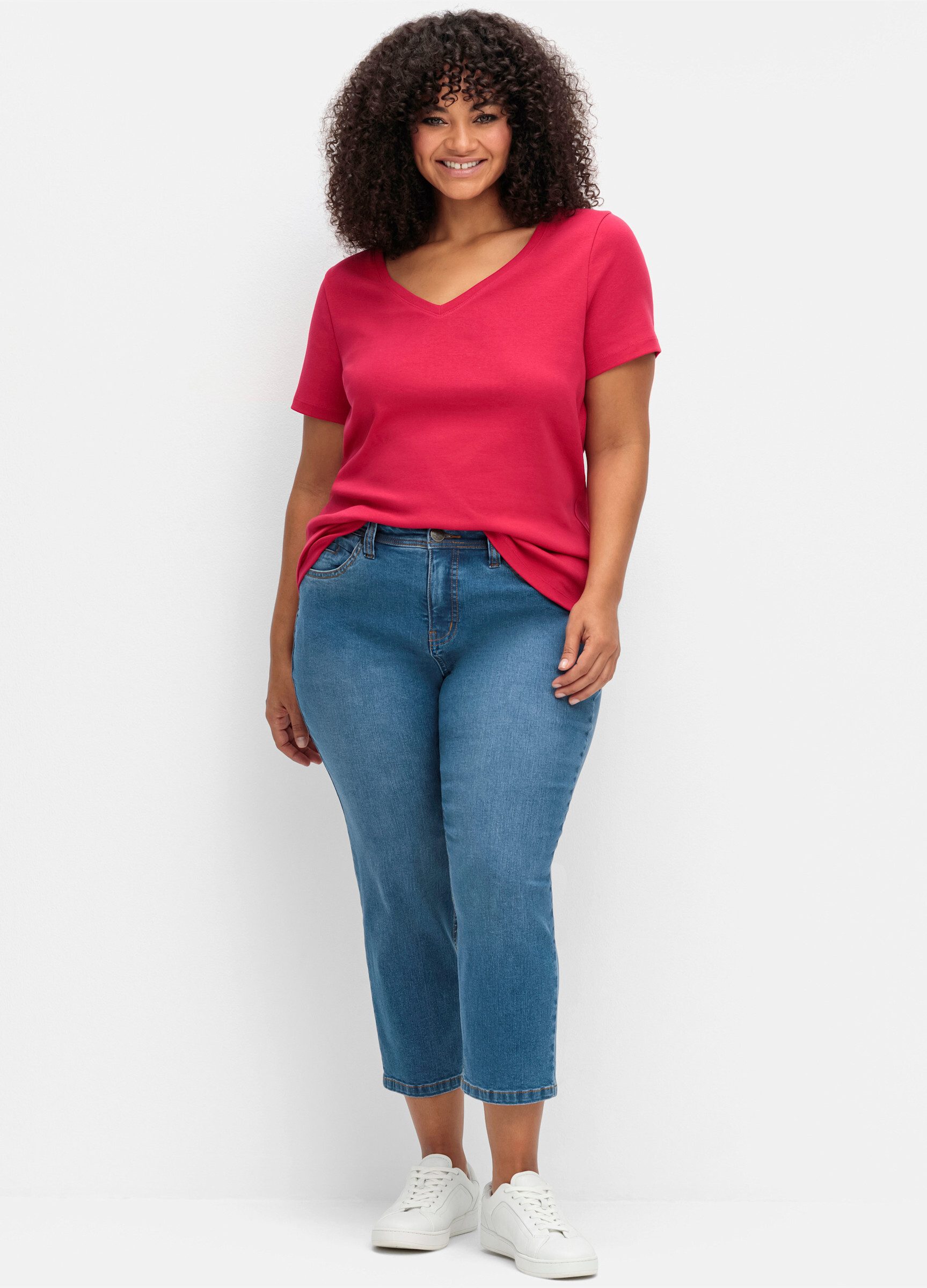 Sheego Jeansshorts 7/8-Jeans normal günstig online kaufen