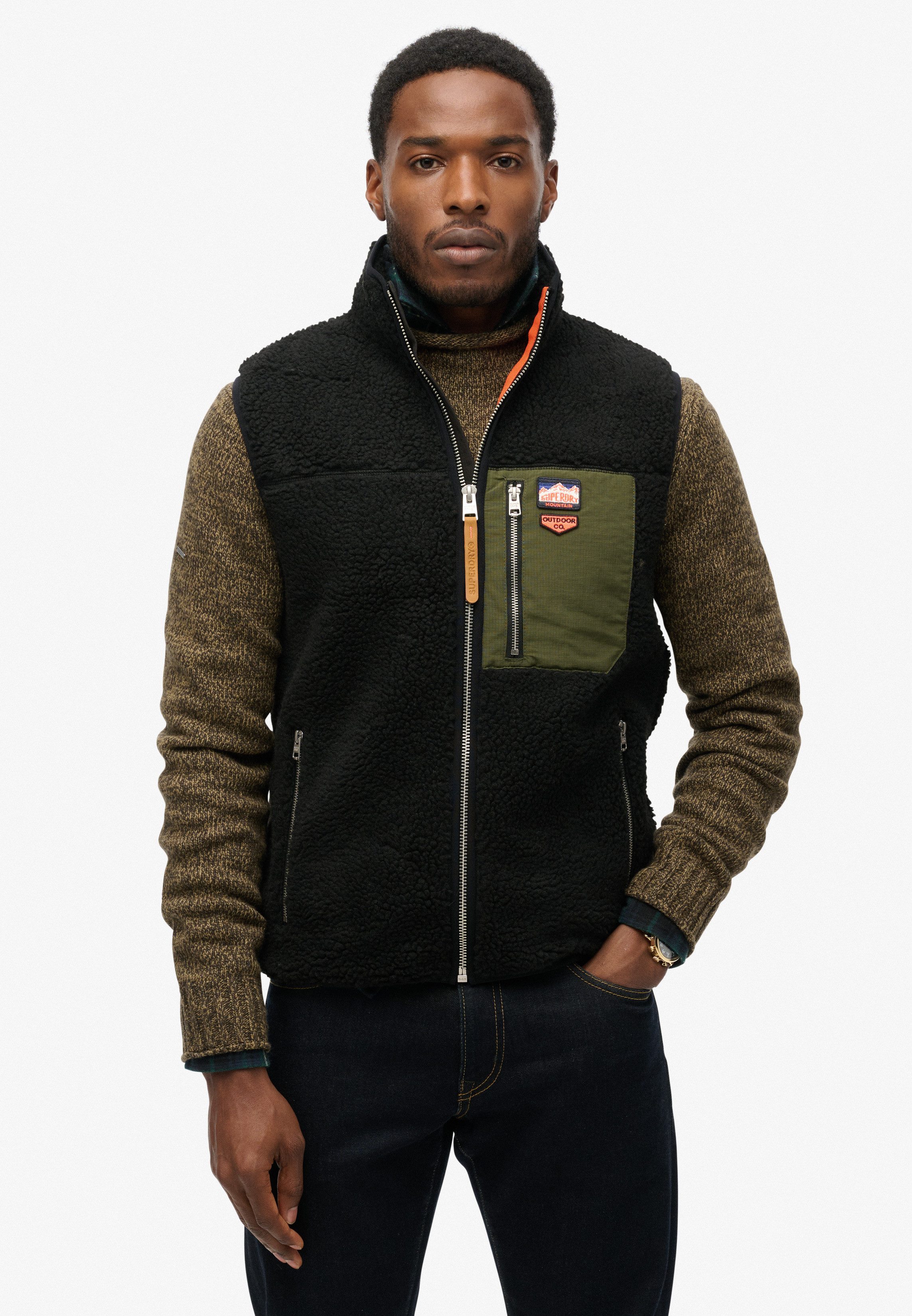 Superdry Steppweste VINTAGE RETRO FLEECE GILET günstig online kaufen