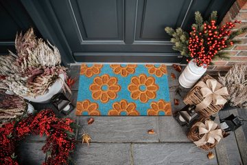 Fußmatte Mix Mats Kokos Flowers, HANSE Home, rechteckig, Höhe: 15 mm, Kokos, Schmutzfangmatte, Outdoor, Rutschfest, Innen, Kokosmatte, Flur