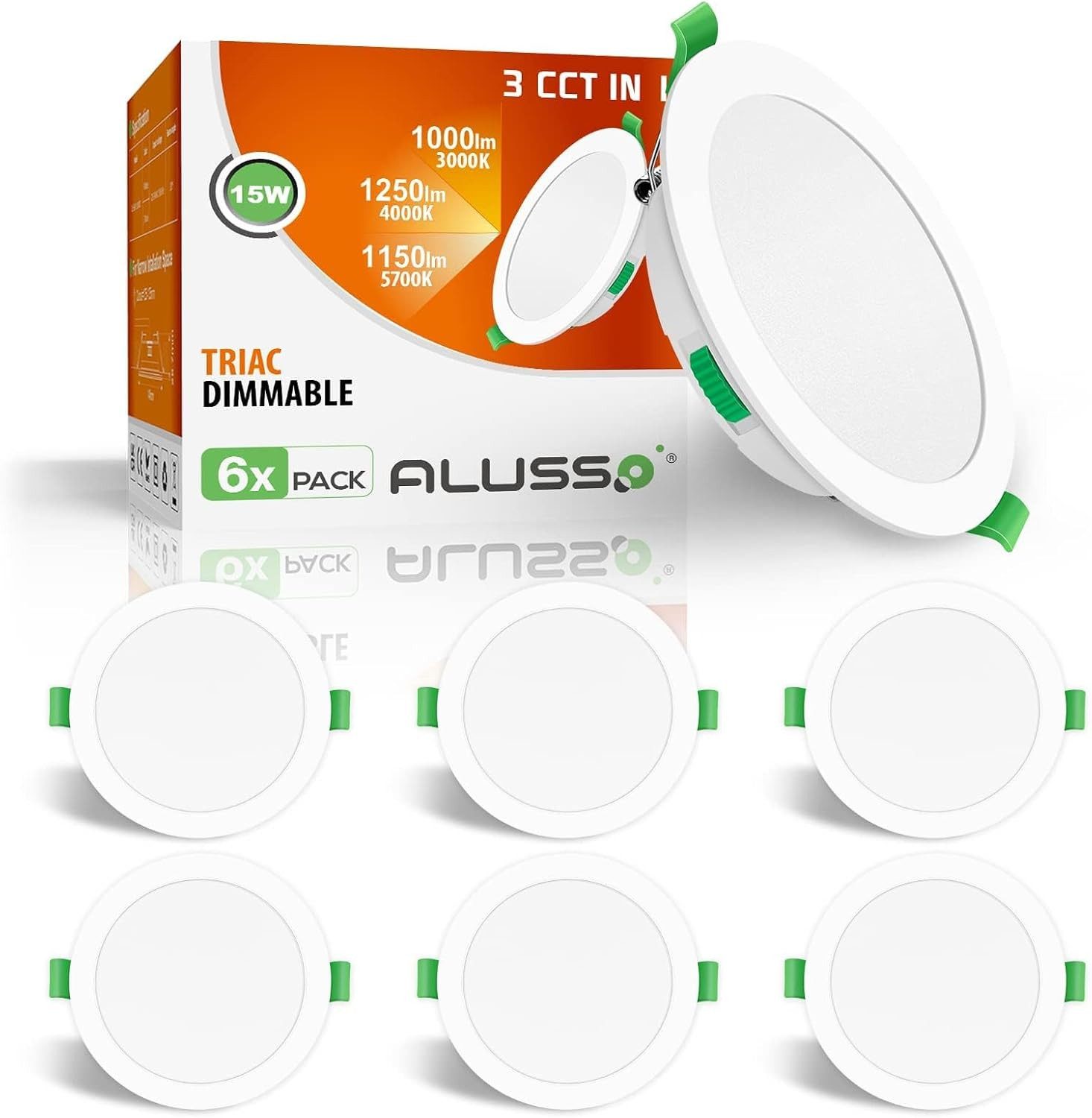 ALUSSO LED Einbaustrahler 6er-Set, Decken Leuchte, günstig online kaufen