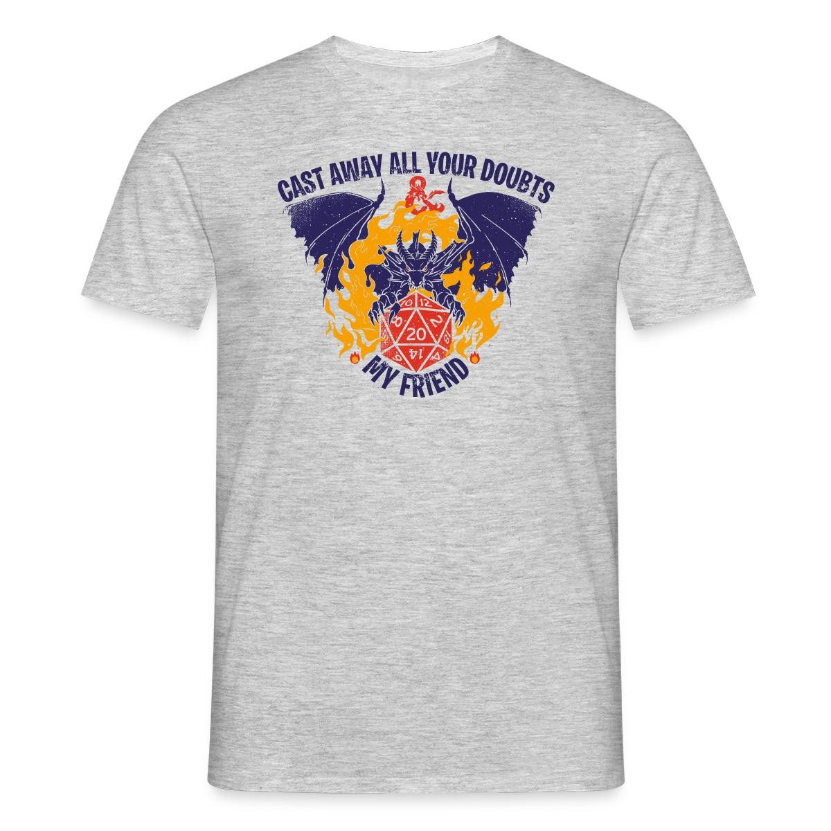 T-Shirt Dungeons And Dragons Höllenfeuer Drache D20 Würfel Männer T-Shirt