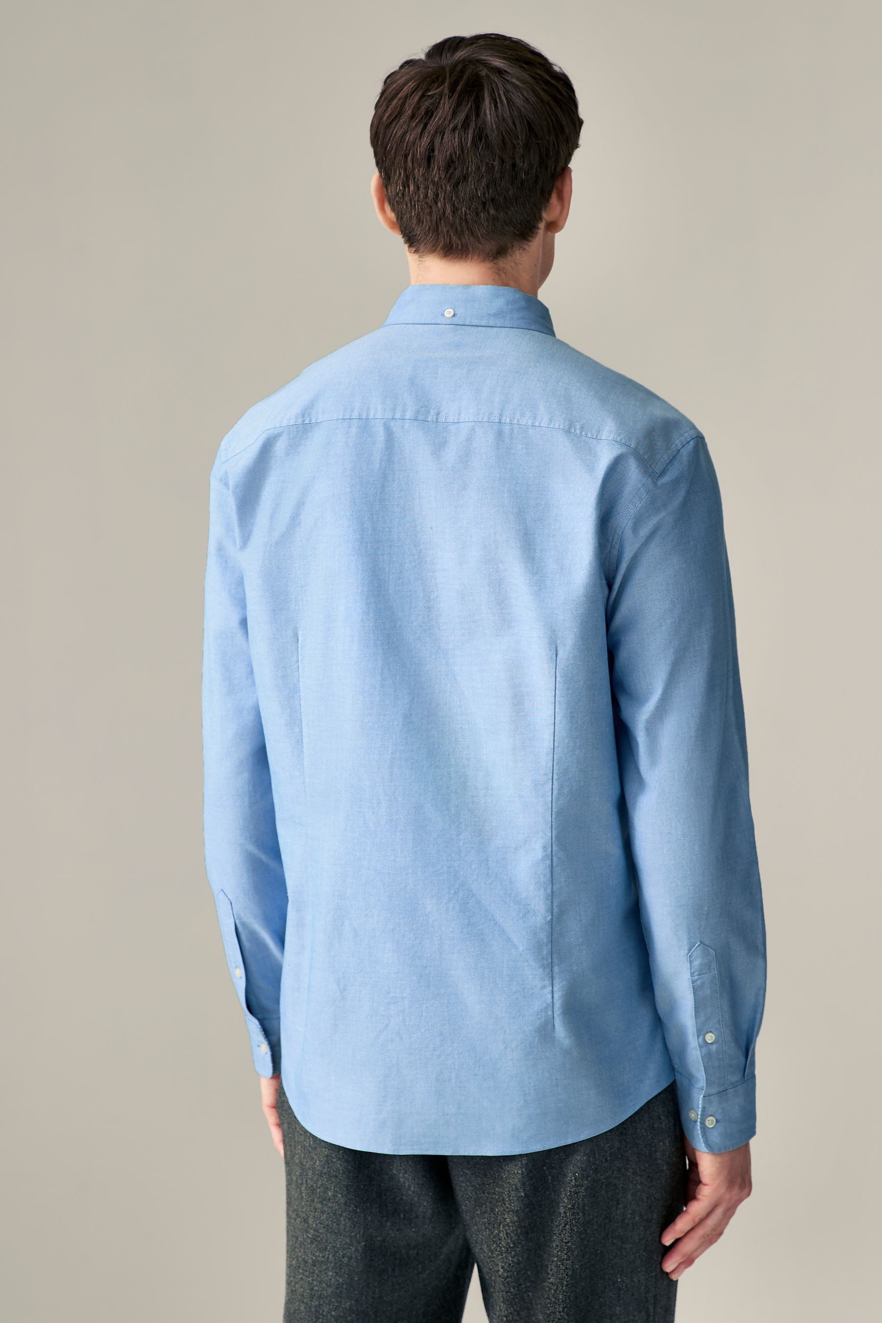 Next Langarmhemd Slim Fit Langärmeliges Oxfordhemd günstig online kaufen