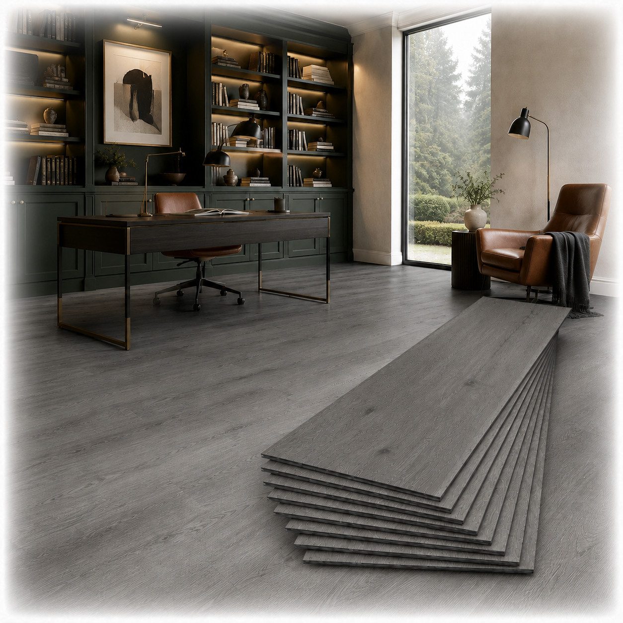 IKHEMalarka Vinylboden – 4,5 mm – Loc-Click – 2,782 m² – Premium, Integrierte Trittschalldämmung – reduziert Geräusche erhöht den Wohnkomfort, Loc-Click-System für DIY und Renovierung