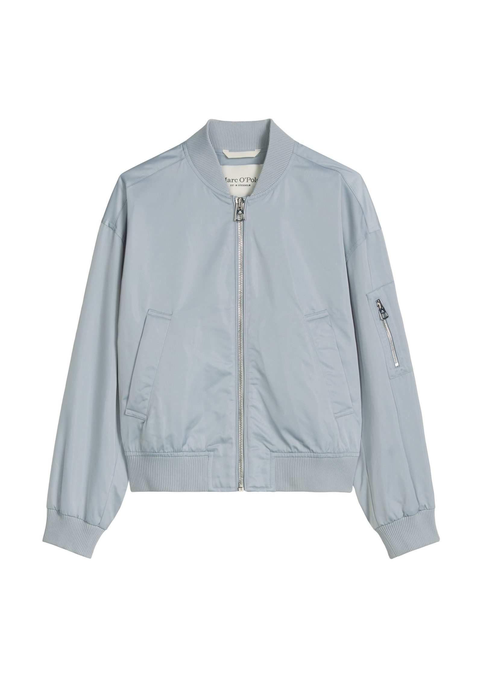 Outdoorjacke aus recyceltem Shiny-Polyester-Twill