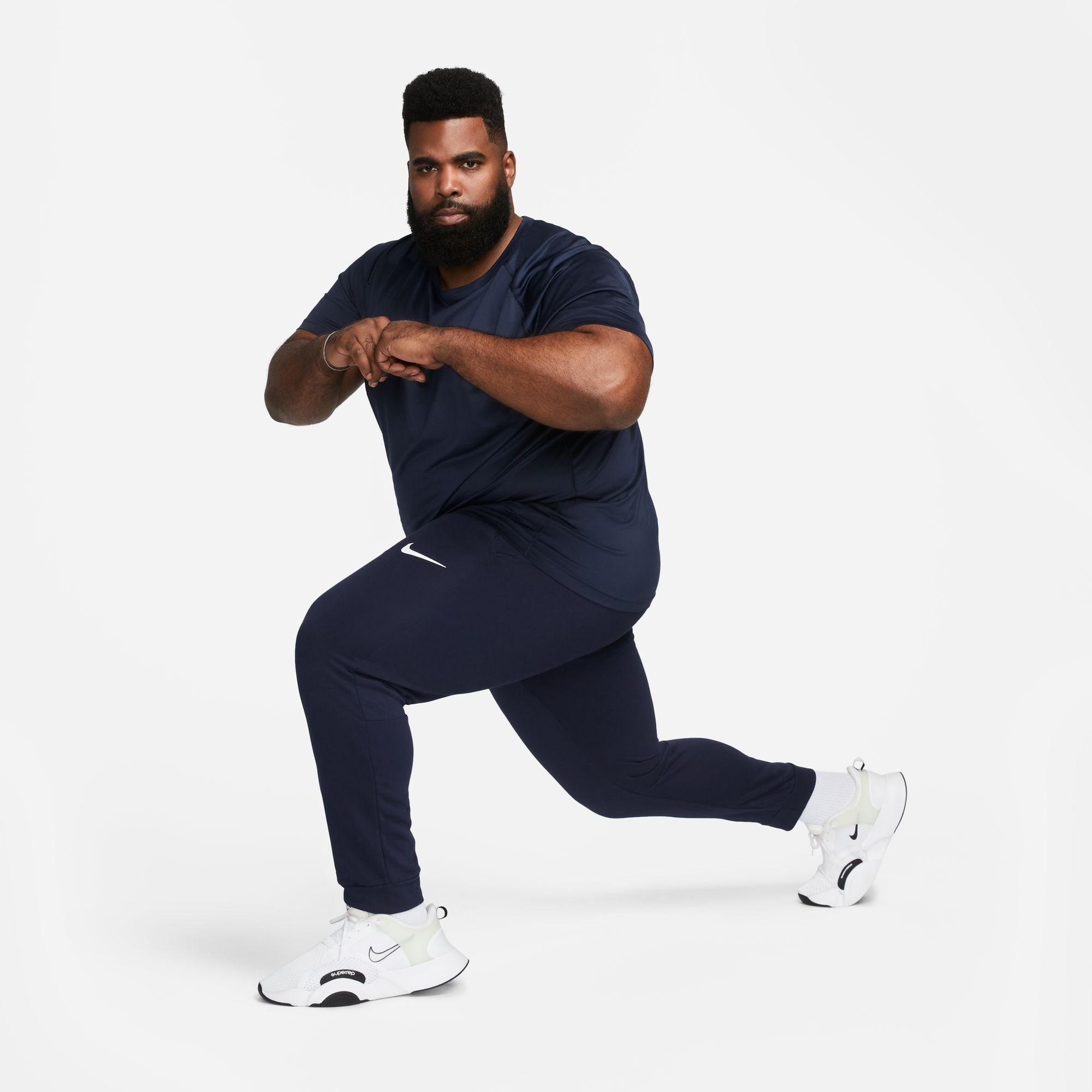 Nike Trainingshose DRI-FIT MEN'S TRAINING PANTS TAPERED OBSIDIAN/WHITE