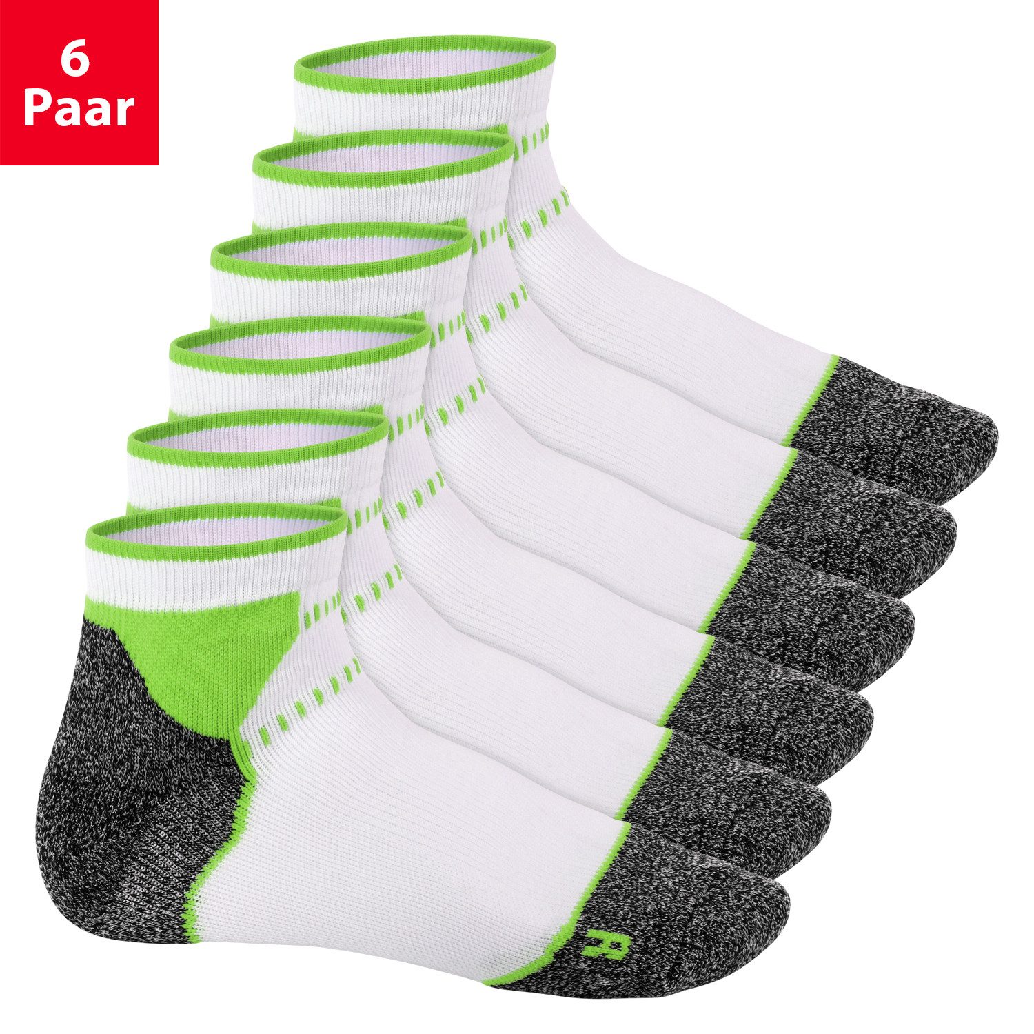 Footstar Sportsocken Damen & Herren Funktions Sport Socken (6 Paar) Laufsocken